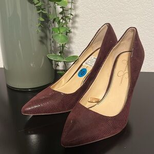 Jessica Simpson Deep burgundy Heels new